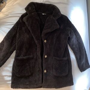 Black Sherpa Teddy Coat